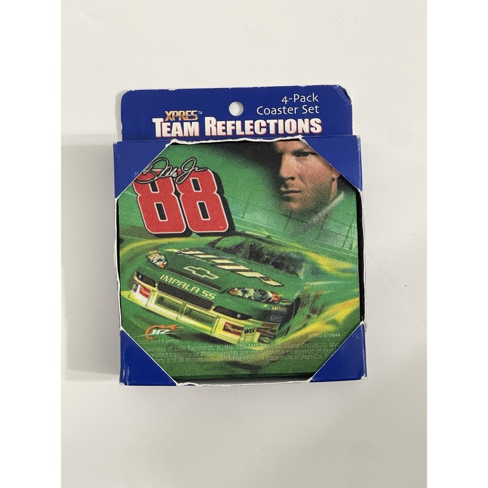 Dale Earnhardt Jr 88 Coaster Set 4 Pack Xpres Team Reflections NASCAR NEW‎